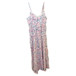RACHEL ZOE Women’s Tiered Maxi Dress Sz 8 Floral Pink Smocked Back Straps NEW